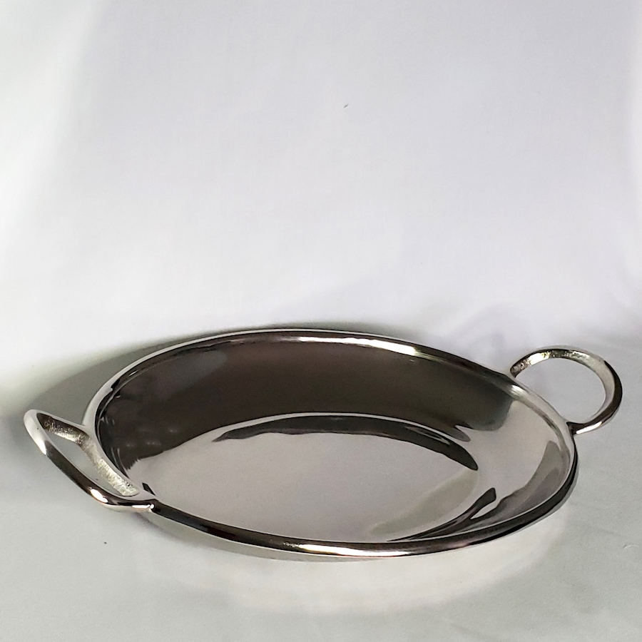 Image 985742.jpg, Product 985-742 / Price $77.00, Elegance Elegance Silver Stainless Steel finish deep  Oval tray w/handles 19 x 10" from Elegance Tableware on TSC.ca's Kitchen department