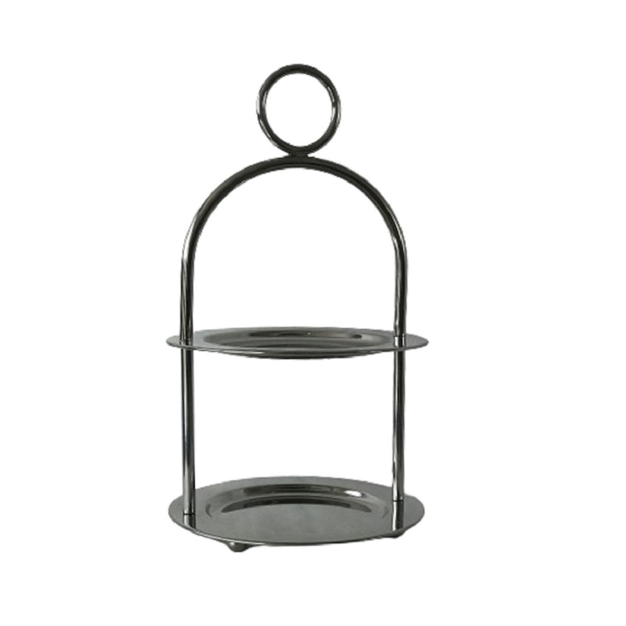 Image 985789.jpg, Product 985-789 / Price $62.00, Elegance 2 tier cake stand  - round 7.5" dia, 13.5" H from Elegance Tableware on TSC.ca's Kitchen department