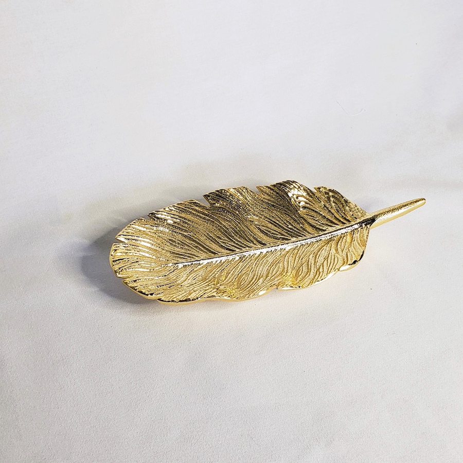 Image 985804.jpg, Product 985-804 / Price $57.00, Elegance Stainless Steel Gold Leaf dish 14.25 x 7" from Elegance Tableware on TSC.ca's Kitchen department