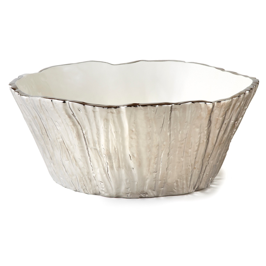 Image 985873.jpg, Product 985-873 / Price $56.00, Elegance Botanic Collection Titanium Porcelain  tree bark bowl 10.5" Elegance Silver from Elegance Tableware on TSC.ca's Kitchen department