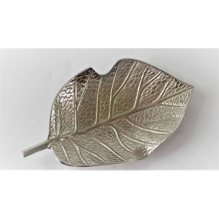 Image 985900.jpg, Product 985-900 / Price $47.00, Elegance Leaf shape Nickel colour serving tray 15 x 8.5 x 2" from Elegance Tableware on TSC.ca's Kitchen department