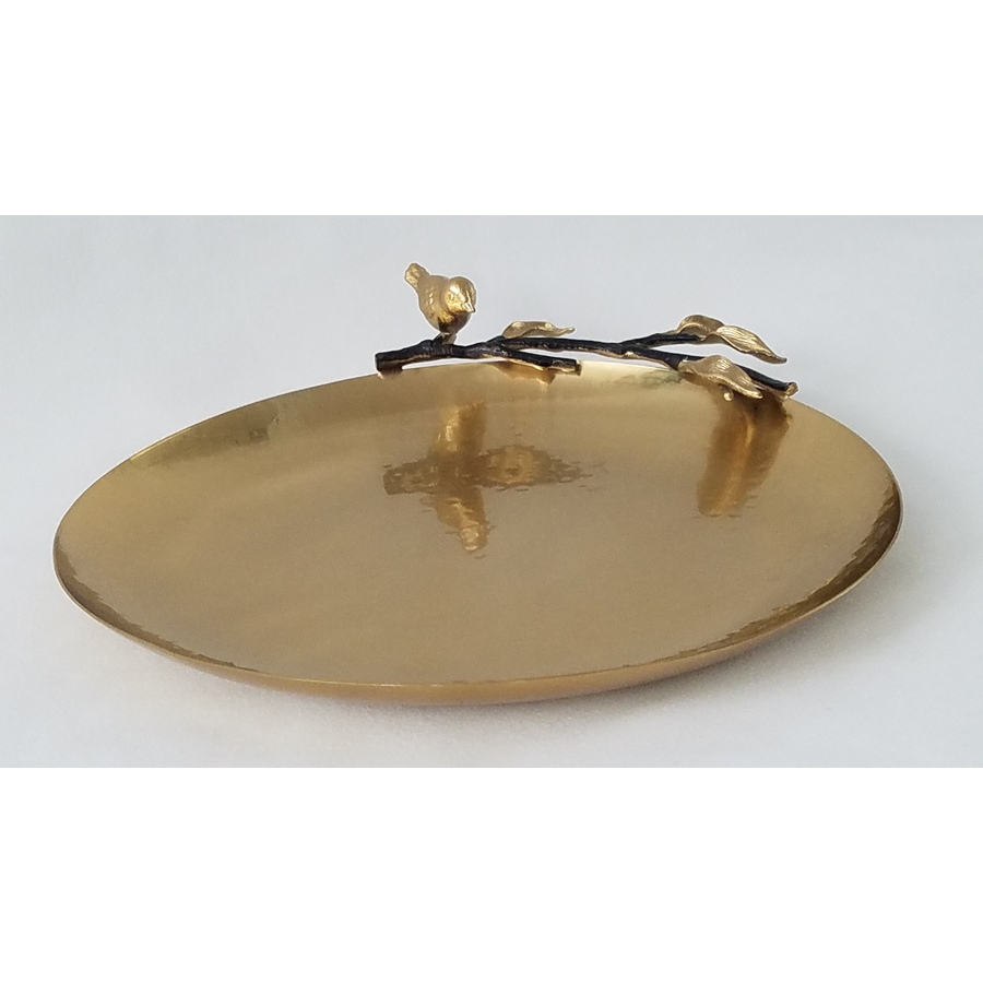 Image 985917.jpg, Product 985-917 / Price $95.00, Elegance Songbird round tray - 10" from Elegance Tableware on TSC.ca's Kitchen department