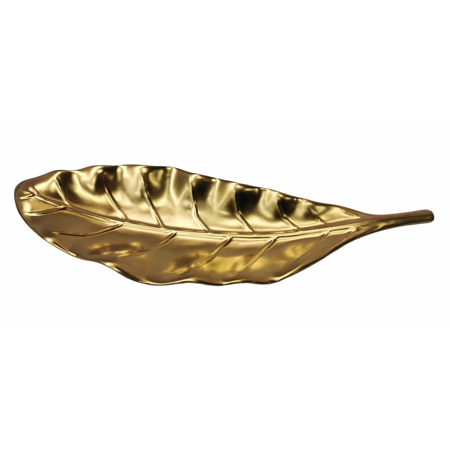 Image 985935.jpg, Product 985-935 / Price $34.00, Elegance BotanicCollection Titanium Porcelain   Leaf plate 14.25" from Elegance Tableware on TSC.ca's Kitchen department