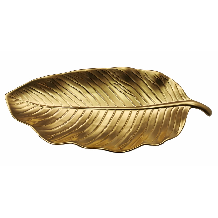 Image 985940.jpg, Product 985-940 / Price $47.00, Elegance BotanicCollection Titanium Porcelain   Leaf plate 17" from Elegance Tableware on TSC.ca's Kitchen department