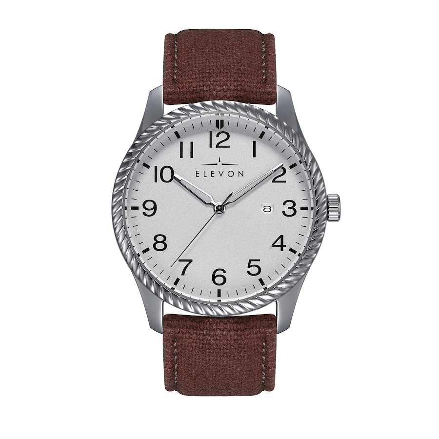 Image 986097_ALTMORE6.jpg, Product 986-097 / Price $81.74, Elevon Crosswind Canvas-Overlaid Leather-Band Watch w/ Date from Elevon on TSC.ca's Jewellery department