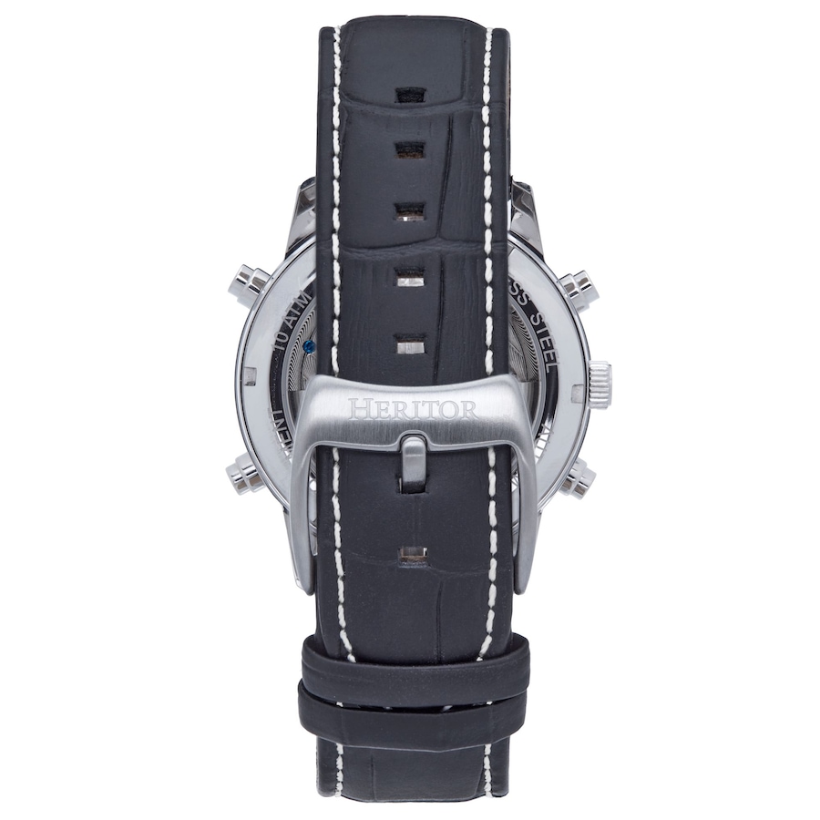 Image 986098_ALTMORE2.jpg, Product 986-098 / Price $182.50, Heritor Automatic Wilhelm Semi-Skeleton Leather-Band Watch w/Day/Date from Heritor on TSC.ca's Jewellery department