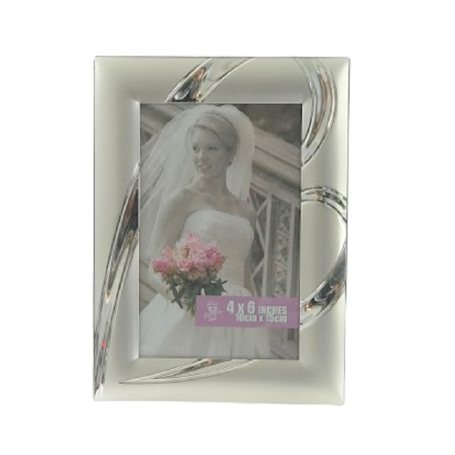 Image 986245.jpg, Product 986-245 / Price $29.00, Elegance Valentina 4x6" Frm, Satin SP w/ Silver from Elegance Tableware on TSC.ca's Home & Garden department