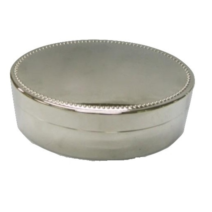 Image 986281.jpg, Product 986-281 / Price $37.00, Elegance Nickel Plated Oval Jewelry Box, 4.5" x 3" from Elegance Tableware on TSC.ca's Home & Garden department