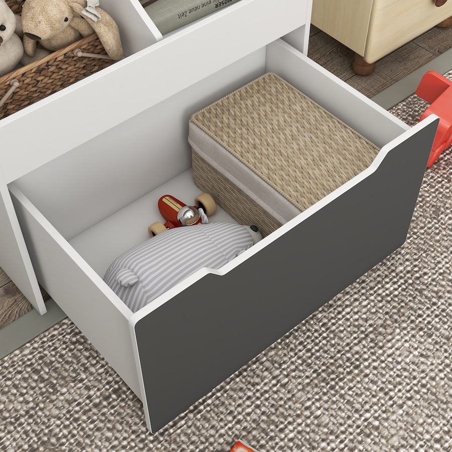 Image 987793_ALTMORE8.jpg, Product 987-793 / Price $74.99, Qaba 3 Tier Kids Bookshelf with Drawer, 2 Storage Compartment, White from Qaba on TSC.ca's Home & Garden department