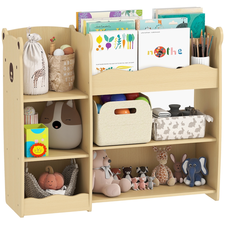 Image 987797.jpg, Product 987-797 / Price $96.99, Qaba Kids Bookshelf and Toy Storage Organizer with Open Display, Natural from Qaba on TSC.ca's Home & Garden department