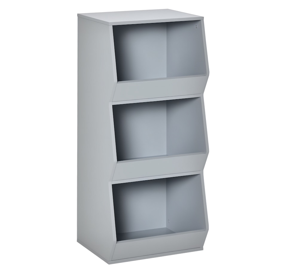 Image 987799.png, Product 987-799 / Price $68.99, HOMCOM Kids Storage Cabinet with 3 Shelves for Play Room, Bedroom, Grey from HOMCOM on TSC.ca's Home & Garden department