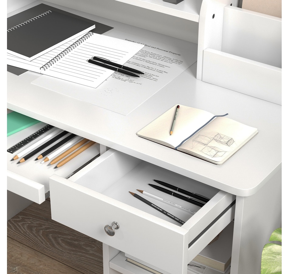 Image 987805_ALTMORE8.jpg, Product 987-805 / Price $179.99, Qaba Kids Desk and Chair Set for 5-8 Year Old with Storage, White from Qaba on TSC.ca's Home & Garden department