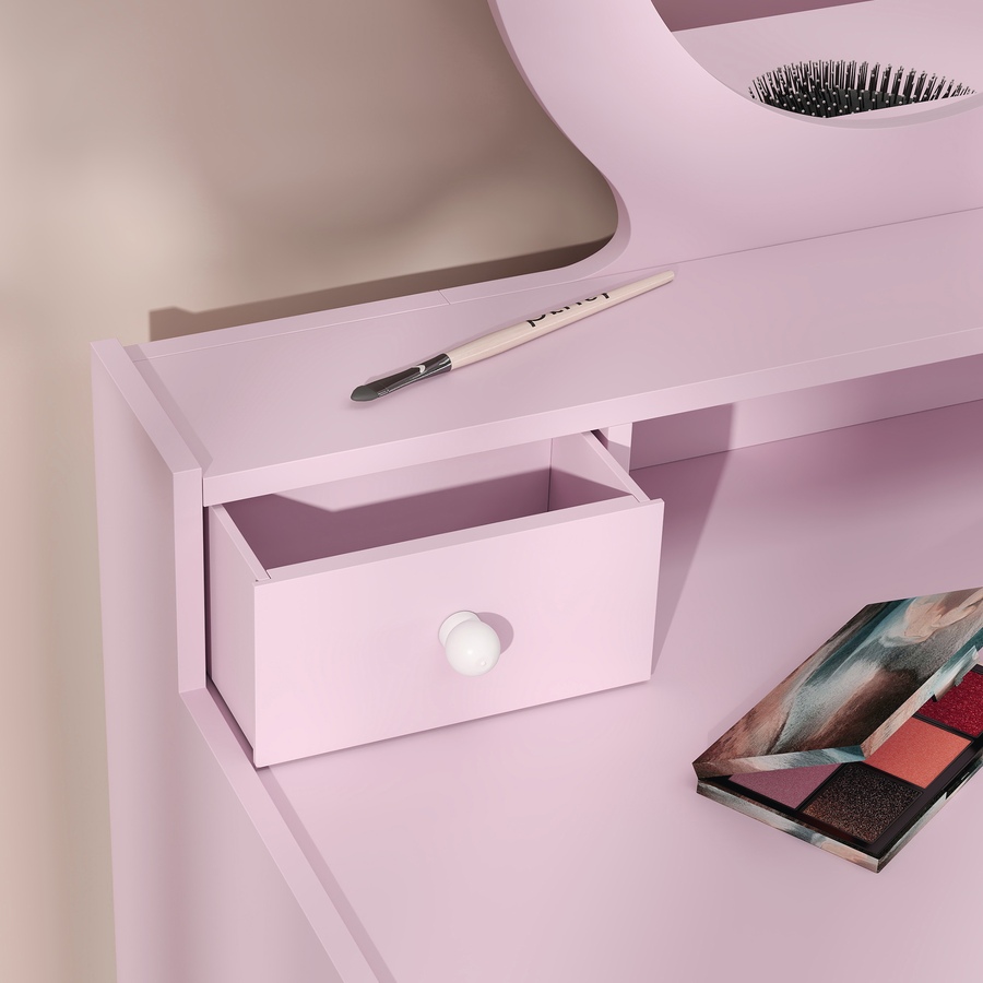 Image 987808_ALTMORE8.jpg, Product 987-808 / Price $145.99, Qaba Kids Vanity Set, Children Dressing Table w/ Mirror and Stool, Pink from Qaba on TSC.ca's Home & Garden department