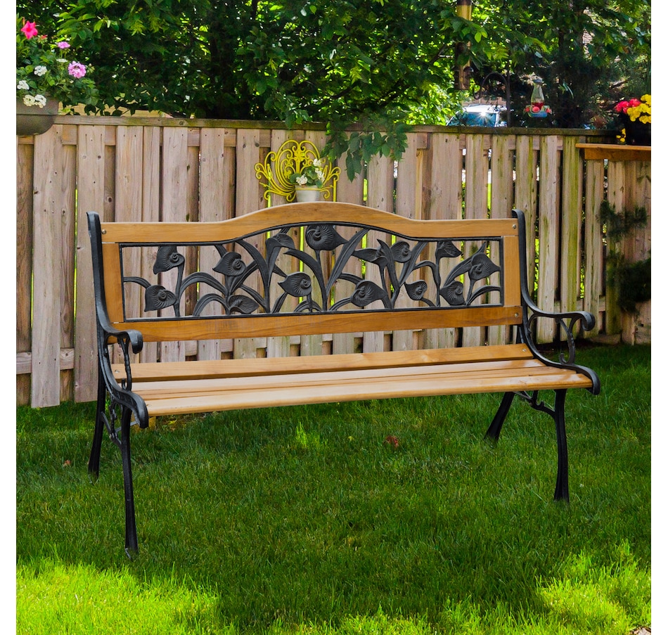 Image 987809_ALTMORE1.jpg, Product 987-809 / Price $159.99, Outsunny 50" 2-Seater Garden Bench Chair, Natural from Outsunny on TSC.ca's Home & Garden department