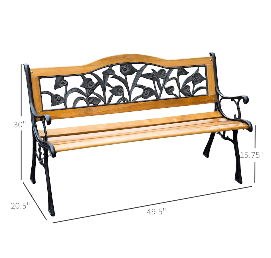 Image 987809_ALTMORE2.jpg, Product 987-809 / Price $159.99, Outsunny 50" 2-Seater Garden Bench Chair, Natural from Outsunny on TSC.ca's Home & Garden department