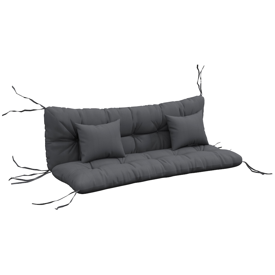Image 987811.jpg, Product 987-811 / Price $69.99, Indoor Outdoor Chair Cushions with Back, Pillows, Ties, WITHOUT SWING, Grey from Outsunny on TSC.ca's Home & Garden department