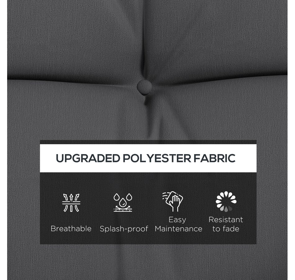 Image 987811_ALTMORE3.jpg, Product 987-811 / Price $74.99, Indoor Outdoor Chair Cushions with Back, Pillows, Ties, WITHOUT SWING, Grey from Outsunny on TSC.ca's Home & Garden department