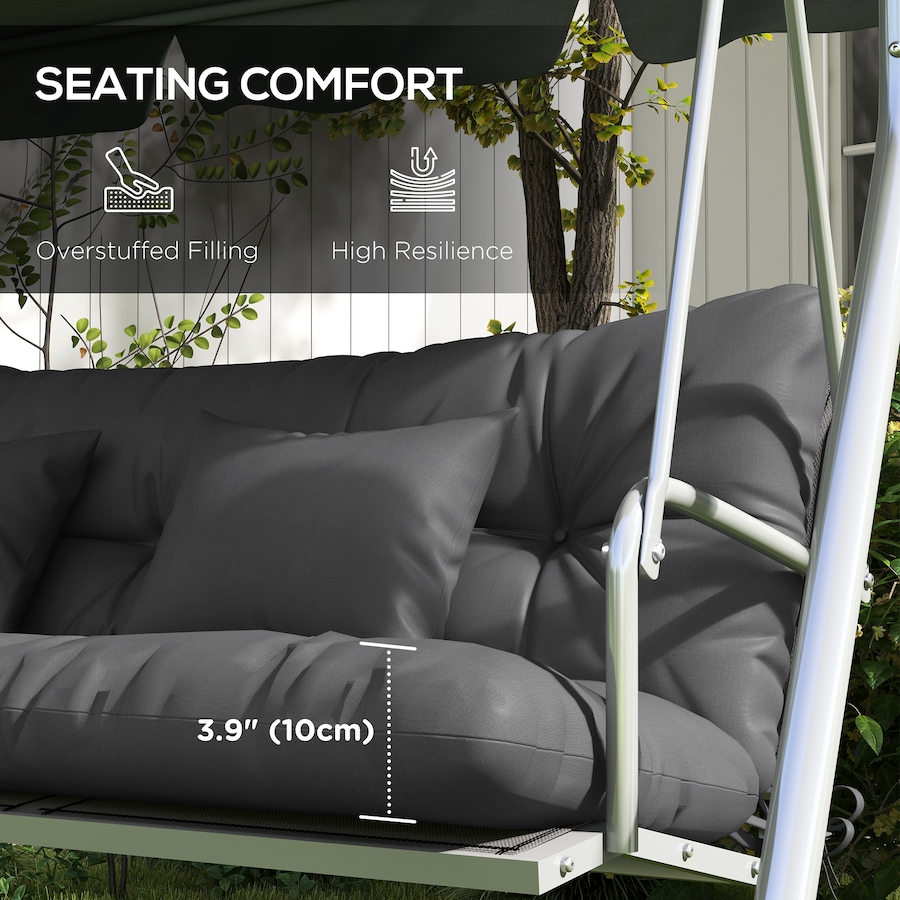 Image 987811_ALTMORE5.jpg, Product 987-811 / Price $69.99, Indoor Outdoor Chair Cushions with Back, Pillows, Ties, WITHOUT SWING, Grey from Outsunny on TSC.ca's Home & Garden department
