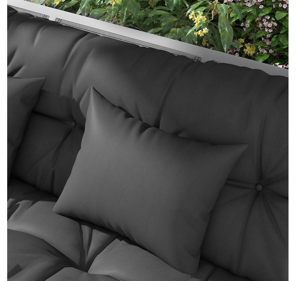 Image 987811_ALTMORE7.jpg, Product 987-811 / Price $74.99, Indoor Outdoor Chair Cushions with Back, Pillows, Ties, WITHOUT SWING, Grey from Outsunny on TSC.ca's Home & Garden department