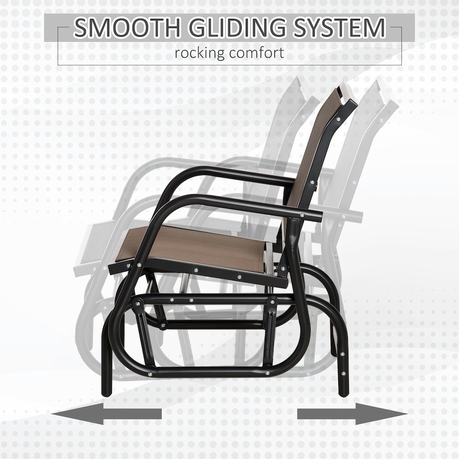 Image 987814_ALTMORE3.jpg, Product 987-814 / Price $119.00, Outsunny Patio Glider, Metal Frame Outdoor Glider Chair, Brown from Outsunny on TSC.ca's Home & Garden department