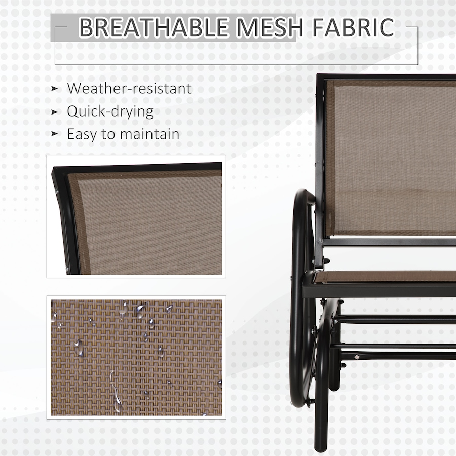 Image 987814_ALTMORE4.jpg, Product 987-814 / Price $119.00, Outsunny Patio Glider, Metal Frame Outdoor Glider Chair, Brown from Outsunny on TSC.ca's Home & Garden department