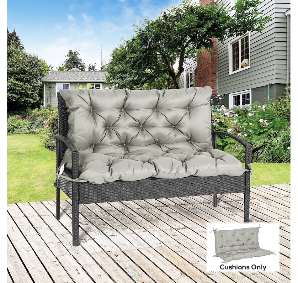 Image 987820_ALTMORE1.jpg, Product 987-820 / Price $54.99, Outsunny Garden Bench Cushion with Backrest, Non-Slip 2 Seater Soft Pad from Outsunny on TSC.ca's Home & Garden department