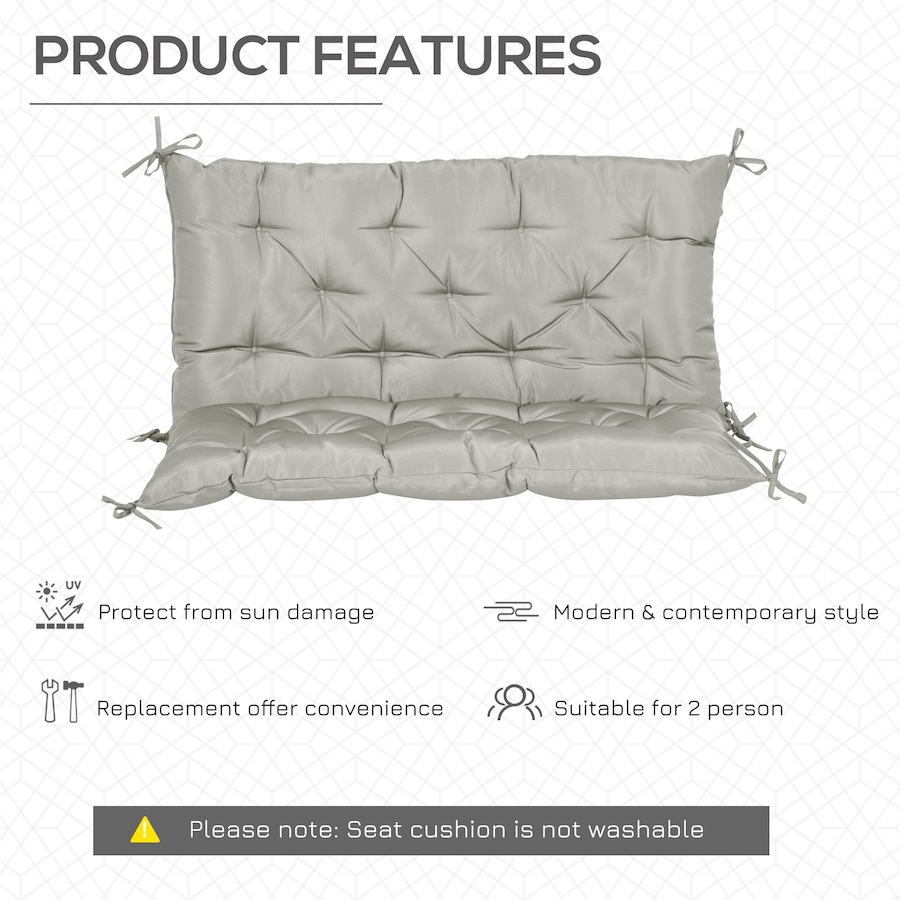 Image 987820_ALTMORE4.jpg, Product 987-820 / Price $56.99, Outsunny Garden Bench Cushion with Backrest, Non-Slip 2 Seater Soft Pad from Outsunny on TSC.ca's Home & Garden department
