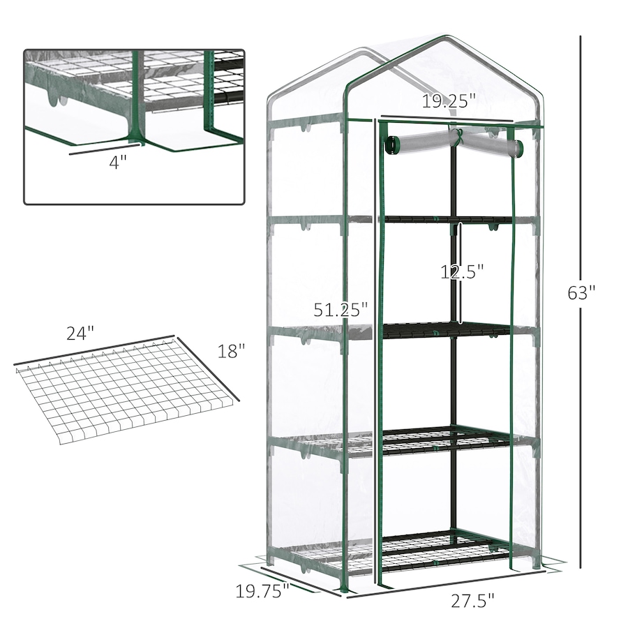 Image 987826_ALTMORE2.jpg, Product 987-826 / Price $49.99, Outsunny Portable Greenhouse with PVC Cover, Outdoor Hot House, Transparent from Outsunny on TSC.ca's Home & Garden department