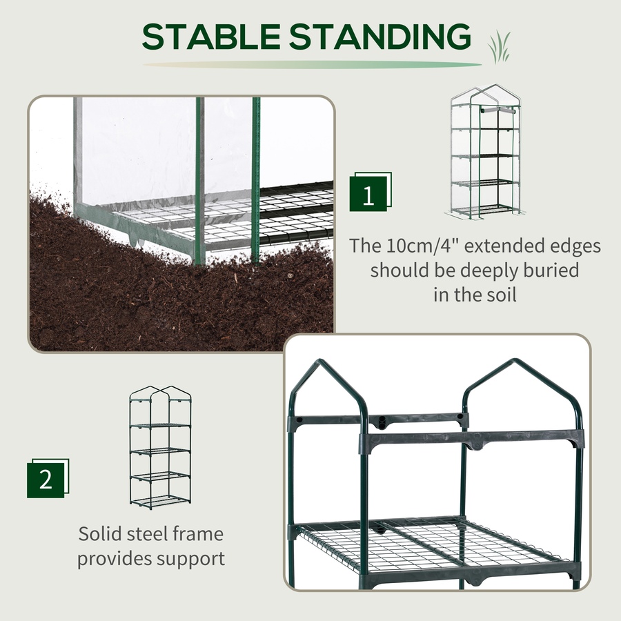 Image 987826_ALTMORE3.jpg, Product 987-826 / Price $49.99, Outsunny Portable Greenhouse with PVC Cover, Outdoor Hot House, Transparent from Outsunny on TSC.ca's Home & Garden department