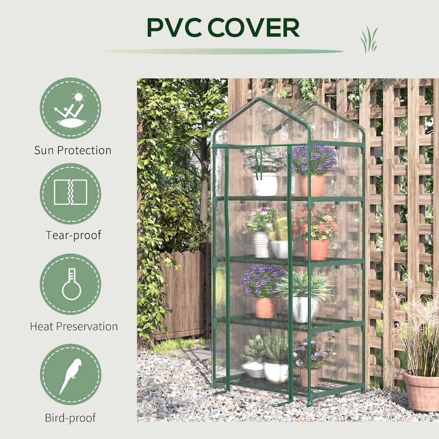 Image 987826_ALTMORE4.jpg, Product 987-826 / Price $49.99, Outsunny Portable Greenhouse with PVC Cover, Outdoor Hot House, Transparent from Outsunny on TSC.ca's Home & Garden department