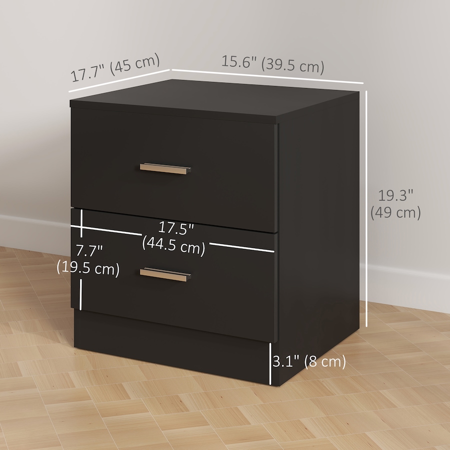Image 987831_ALTMORE10.jpg, Product 987-831 / Price $90.63, HOMCOM Bedside Table w/ 2 Drawers, Nightstand, Side Storage Cabinet Unit from HOMCOM on TSC.ca's Home & Garden department