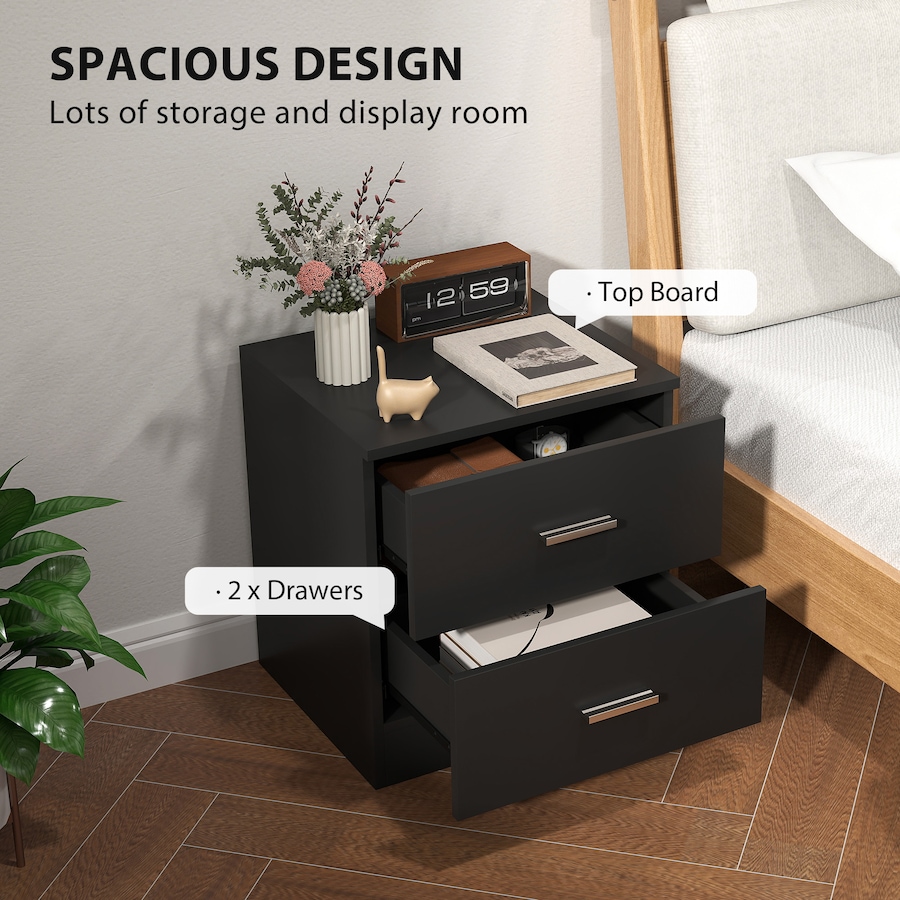 Image 987831_ALTMORE11.jpg, Product 987-831 / Price $90.63, HOMCOM Bedside Table w/ 2 Drawers, Nightstand, Side Storage Cabinet Unit from HOMCOM on TSC.ca's Home & Garden department