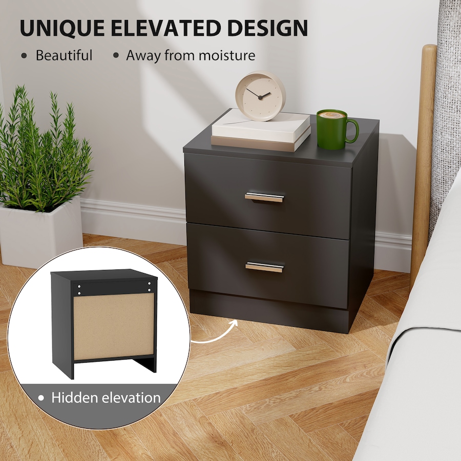 Image 987831_ALTMORE13.jpg, Product 987-831 / Price $90.63, HOMCOM Bedside Table w/ 2 Drawers, Nightstand, Side Storage Cabinet Unit from HOMCOM on TSC.ca's Home & Garden department