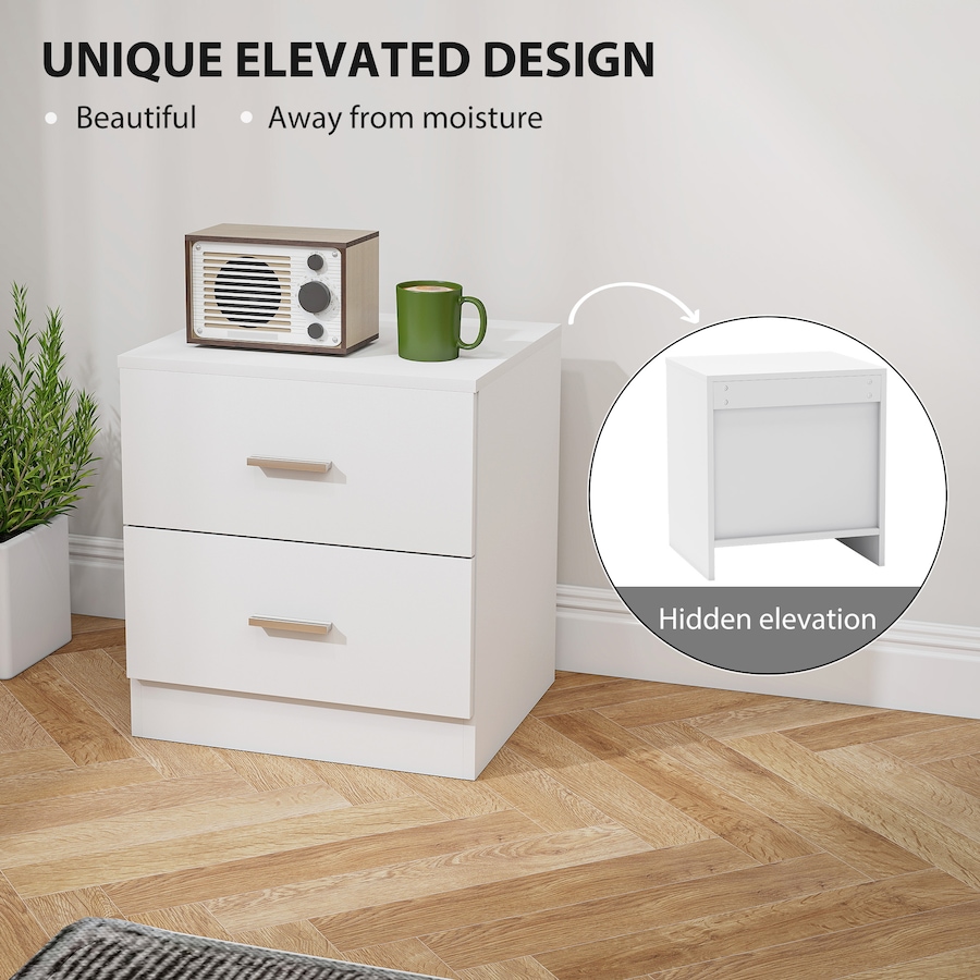 Image 987831_ALTMORE5.jpg, Product 987-831 / Price $90.63, HOMCOM Bedside Table w/ 2 Drawers, Nightstand, Side Storage Cabinet Unit from HOMCOM on TSC.ca's Home & Garden department