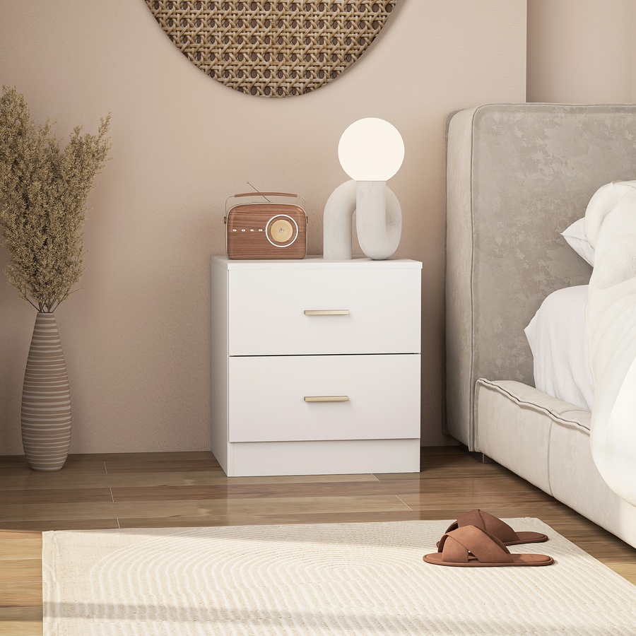 Image 987831_ALTMORE6.jpg, Product 987-831 / Price $90.63, HOMCOM Bedside Table w/ 2 Drawers, Nightstand, Side Storage Cabinet Unit from HOMCOM on TSC.ca's Home & Garden department