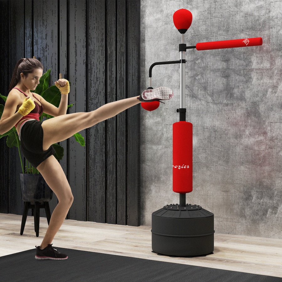 Image 987832_ALTMORE1.jpg, Product 987-832 / Price $184.99, Soozier Standing Punching Bag with 2 Speed Balls, 360° Reflex Bar, Red from Soozier on TSC.ca's Health & Fitness department