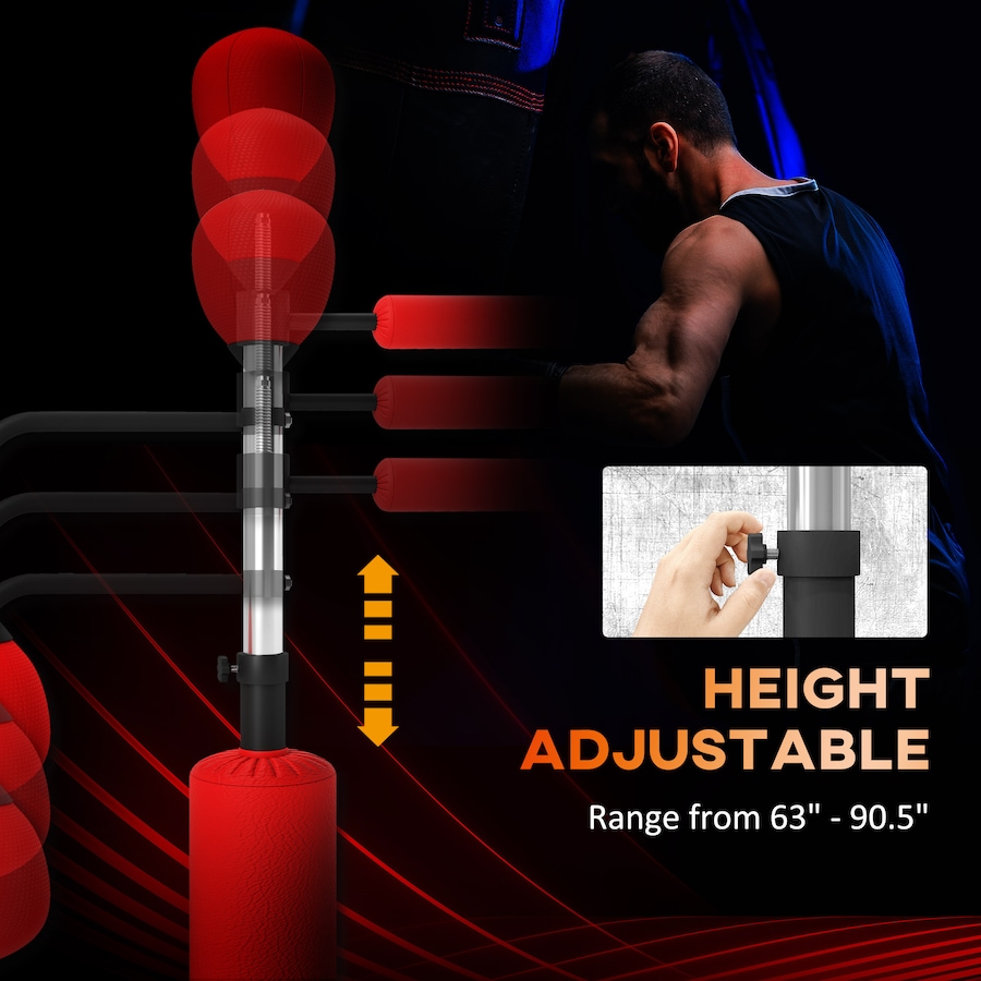 Image 987832_ALTMORE4.jpg, Product 987-832 / Price $184.99, Soozier Standing Punching Bag with 2 Speed Balls, 360° Reflex Bar, Red from Soozier on TSC.ca's Health & Fitness department
