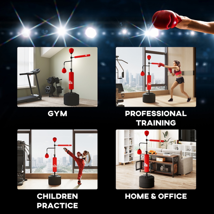 Image 987832_ALTMORE6.jpg, Product 987-832 / Price $184.99, Soozier Standing Punching Bag with 2 Speed Balls, 360° Reflex Bar, Red from Soozier on TSC.ca's Health & Fitness department