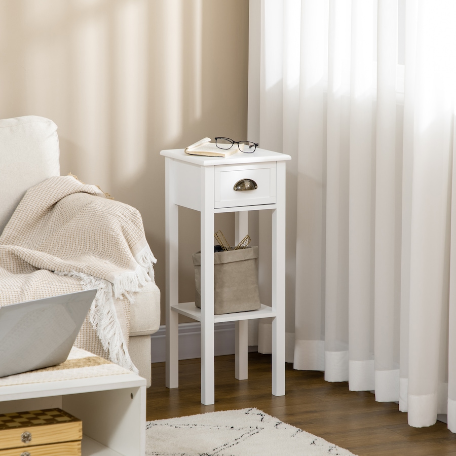 Image 987833_ALTMORE9.jpg, Product 987-833 / Price $109.99 - $121.99, HOMCOM Side Table Set of 2 Tall End Table W/ Drawer and Shelf for Hallway from HOMCOM on TSC.ca's Home & Garden department