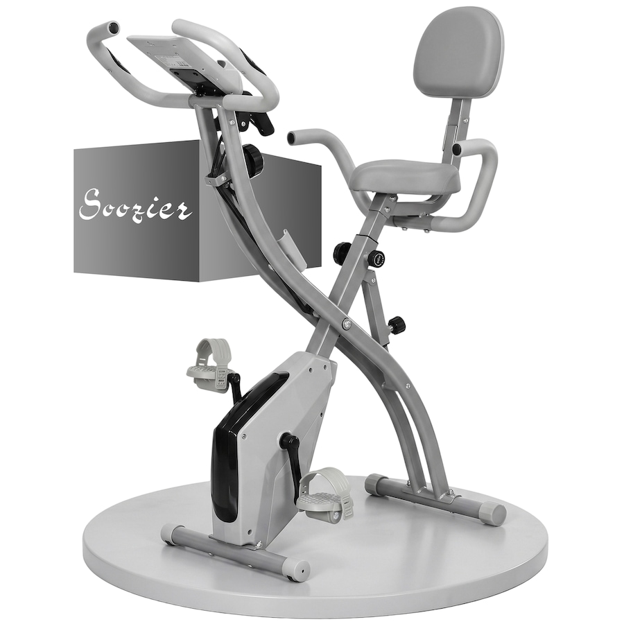 Image 987838.jpg, Product 987-838 / Price $189.99, Soozier 3 in 1 Folding Exercise Bike w/ 8-Level Magnetic Resistance, Grey from Soozier on TSC.ca's Health & Fitness department