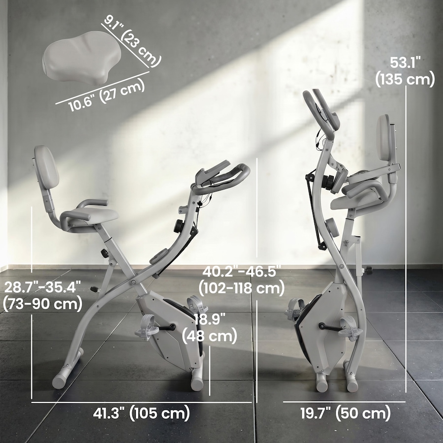 Image 987838_ALTMORE11.jpg, Product 987-838 / Price $189.99, Soozier 3 in 1 Folding Exercise Bike w/ 8-Level Magnetic Resistance, Grey from Soozier on TSC.ca's Health & Fitness department