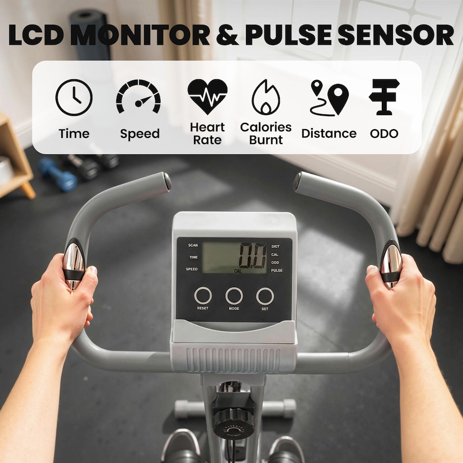 Image 987838_ALTMORE12.jpg, Product 987-838 / Price $189.99, Soozier 3 in 1 Folding Exercise Bike w/ 8-Level Magnetic Resistance, Grey from Soozier on TSC.ca's Health & Fitness department