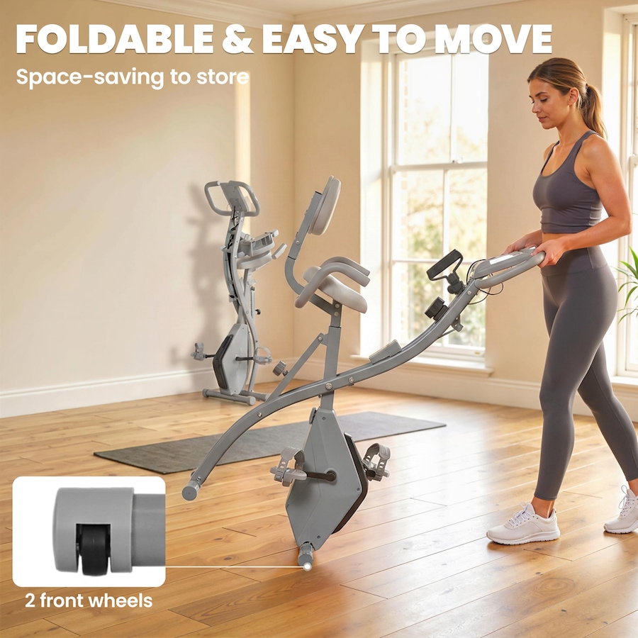 Image 987838_ALTMORE14.jpg, Product 987-838 / Price $189.99, Soozier 3 in 1 Folding Exercise Bike w/ 8-Level Magnetic Resistance, Grey from Soozier on TSC.ca's Health & Fitness department
