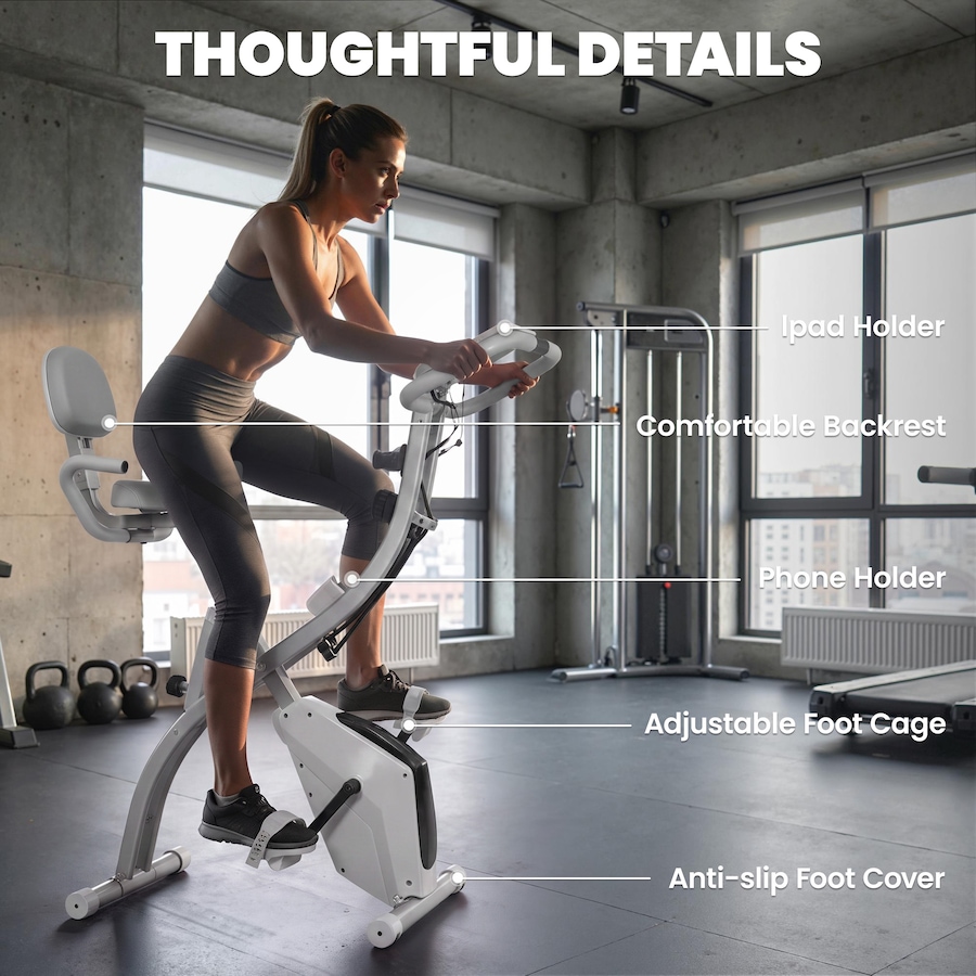 Image 987838_ALTMORE16.jpg, Product 987-838 / Price $189.99, Soozier 3 in 1 Folding Exercise Bike w/ 8-Level Magnetic Resistance, Grey from Soozier on TSC.ca's Health & Fitness department