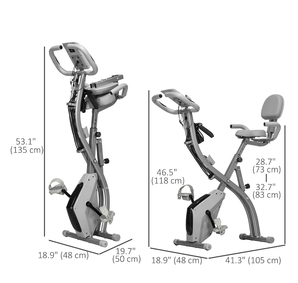 Image 987838_ALTMORE2.jpg, Product 987-838 / Price $179.99, Soozier 3 in 1 Folding Exercise Bike w/ 8-Level Magnetic Resistance, Grey from Soozier on TSC.ca's Health & Fitness department