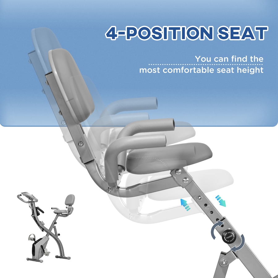 Image 987838_ALTMORE4.jpg, Product 987-838 / Price $189.99, Soozier 3 in 1 Folding Exercise Bike w/ 8-Level Magnetic Resistance, Grey from Soozier on TSC.ca's Health & Fitness department