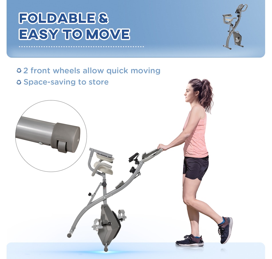 Image 987838_ALTMORE7.jpg, Product 987-838 / Price $179.99, Soozier 3 in 1 Folding Exercise Bike w/ 8-Level Magnetic Resistance, Grey from Soozier on TSC.ca's Health & Fitness department