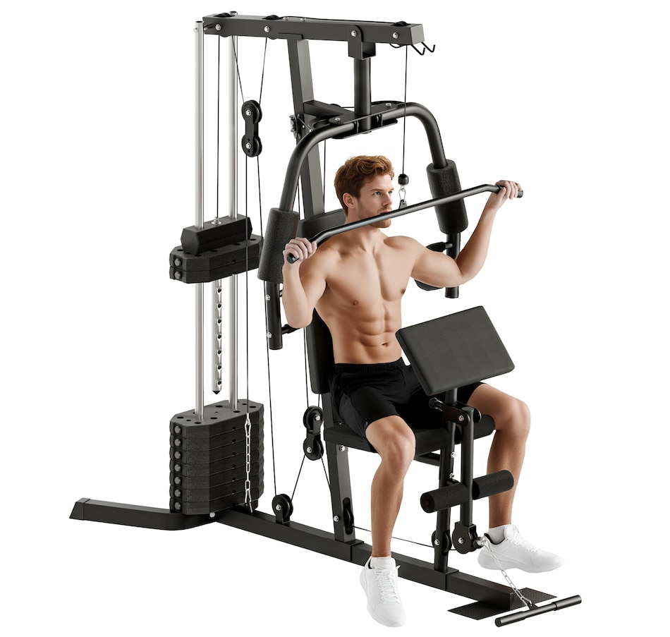 Image 987842.jpg, Product 987-842 / Price $439.99, Multifunction Home Gym Machine with 99lbs Weight Stack, Full Body Workout from Soozier on TSC.ca's Health & Fitness department