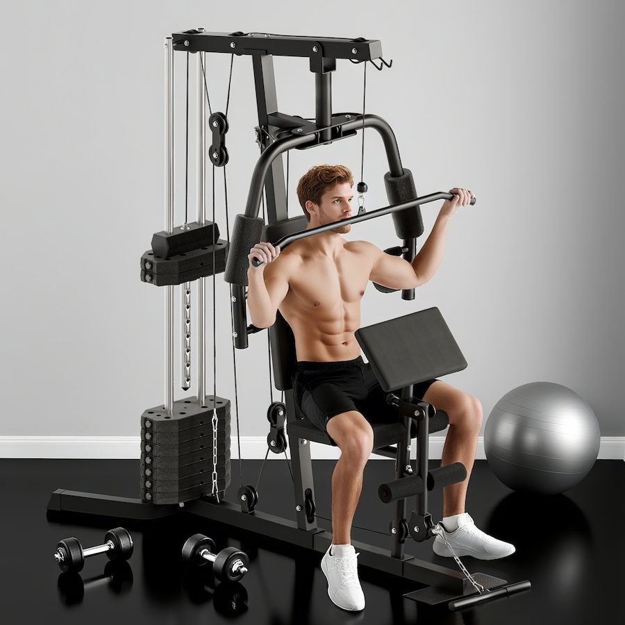 Image 987842_ALTMORE1.jpg, Product 987-842 / Price $449.99, Multifunction Home Gym Machine with 99lbs Weight Stack, Full Body Workout from Soozier on TSC.ca's Health & Fitness department