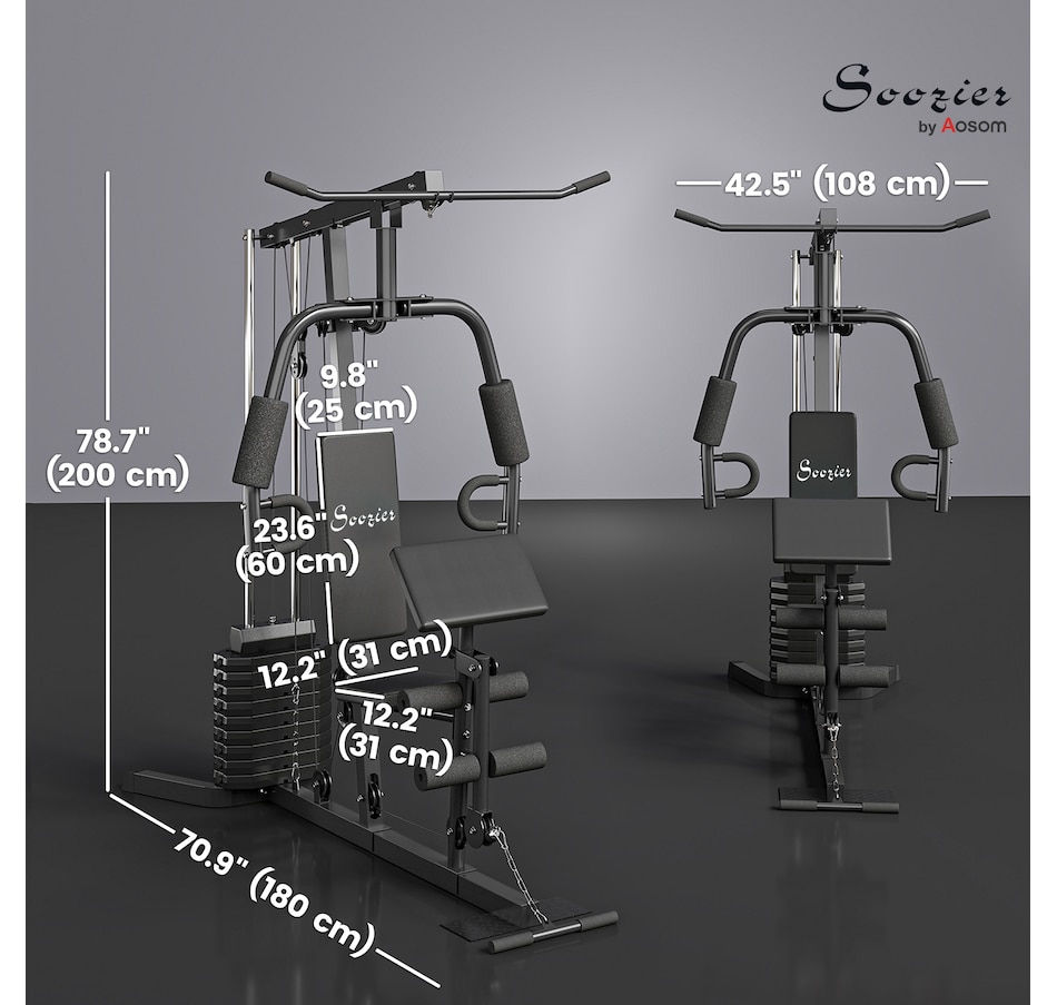 Image 987842_ALTMORE2.jpg, Product 987-842 / Price $439.99, Multifunction Home Gym Machine with 99lbs Weight Stack, Full Body Workout from Soozier on TSC.ca's Health & Fitness department